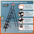 Bathla Ascend 7 Step Heavy Duty Steel Ladder for Home - Orange & Black